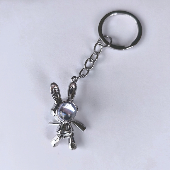 Space Bunny Animated Moving Hands Legs Keychain Key Ring - Picture 10 of 11